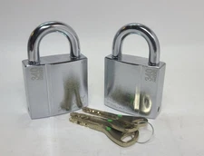 2x  Abloy 340 PL340B Sentry Padlocks High Security locks W/ 3 Keys - KEYED ALIKE