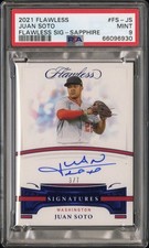 Juan Soto 2021 Flawless Signatures Sapphire Auto #FS-JS /7 SSP PSA 9 Nationals