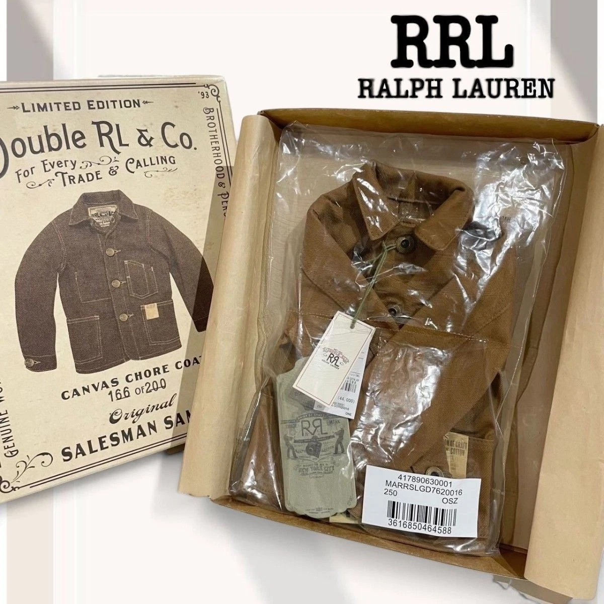 RRL Saleman Sample Miniature Unused Chore Coat Limited to 200 Work Jacket Double - product detail image 1