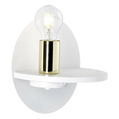 LED Wandlampe Many Metall Weiß max. 60W E27 ohne Leuchtmittel mit Schalter & USB