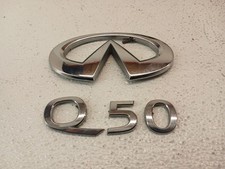 14-23 INFINITI Q50 Rear Trunk Chrome Emblems x2 OEM 84890-4GZ0A