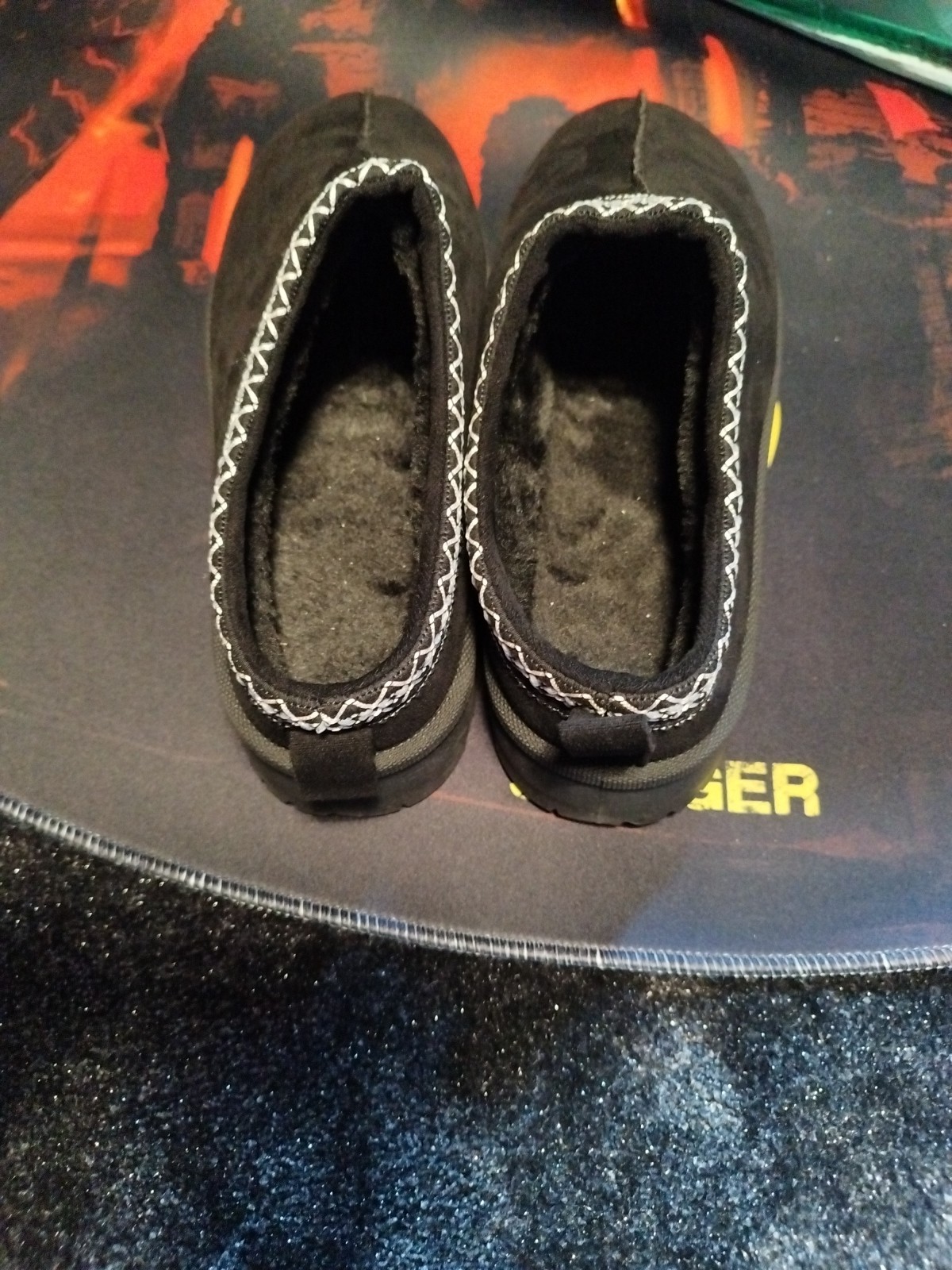 SAOLA Pantofole donna nere con suola in gomma taglia 7