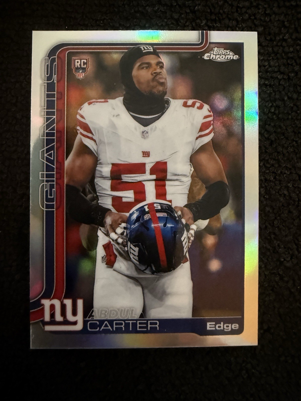 Topps Chrome 2025 Abdul Carter image variation SP Rookie RC Football Card 350