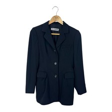 Jil Sander Classic Blazer 34 Black Wool Viscose