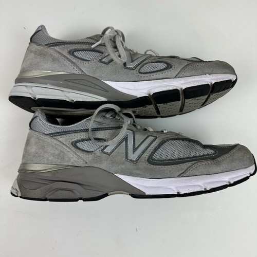 New Balance 990V4 Shoes Mens 9 1/2 D Gray U990GR4 Suede Leather Running Sneaker - Picture 2 of 13