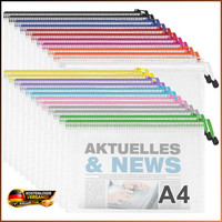 Dokumententasche A4 Wasserdicht ReißVerschluss 24 StüCk FüR BüRo Schule