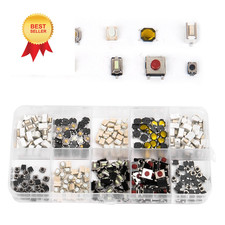 GUEEYUAW 200 Pcs Micro Switch, Tactile Mini Momentary Push Button 200
