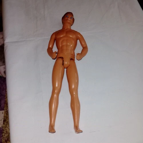 Vintage Mattel Ken Doll 1988 Brown Hair Blue Eyes Malaysia Nude