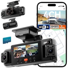 N6 360° Dash Cam 4 Channel, 5.8G WiFi-6 up t...
