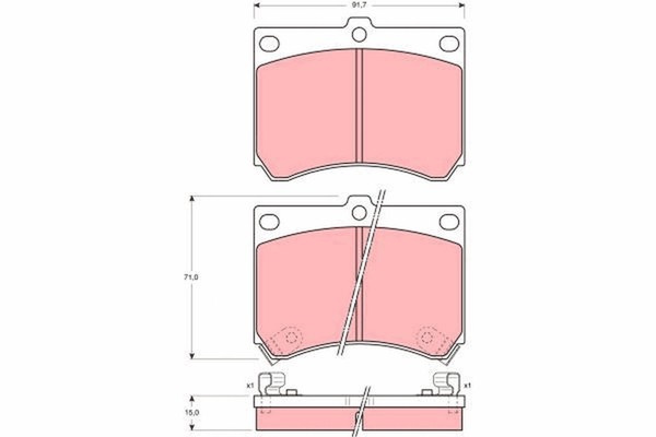 Bremsbelagsatz Scheibenbremse Vorderachse FüR Mazda 121 II 323 C IV V F P S MX-3-image
