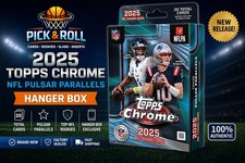 2025 Topps Chrome NFL Hanger Box – Pulsar Parallels – Factory Sealed