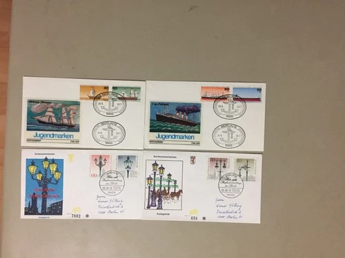 Four Germany fdc-two sets with semi postal stamps