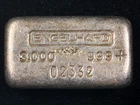 Vintage 3 Ounce Silver Bar - ENGELHARD Pour Loaf Style #02532 - 99.9% Fine