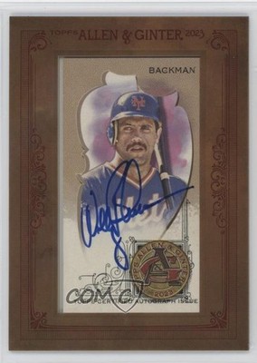 2023 Topps Allen & Ginter Framed Mini Wally Backman #MA-WBA Auto 1oa8