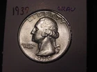1939 WASHINGTON QUARTER CHOICE AU BETTER DATE FREE SHIPPING
