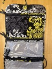 Vera Bradley Hanging Travel Organizer Toiletry Bag Baroque Black Yellow Quilted — photo 4
