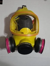 MSA 7-204-3 M4C3 Ultra-Twin Full Face Respirator Gas Mask [Yellow]~ Large