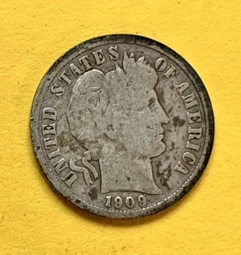 1909-O Barber Dime. 90% Silver. Good Condition. Charity Auction/Animal Rescue.