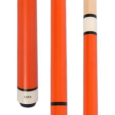 25-Ounce Heavy Hit Matte Orange Jump Break Cue Stick Aska JBC, Jump/Break Cue. 1