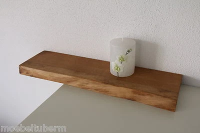 Wandboard Eiche Wild Massiv Holz Board Regal Steckboard Regalbrett Baumkante !!! - Bild 1 von 4