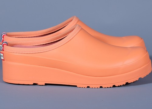 HUNTER ORIGINAL PLAY ORANGE Waterproof Clogs Sz US 8 - Picture 2 of 4