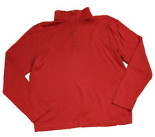 BANANA REPUBLIC - MEN'S ORANGE 1/4 ZIP STRETCH KNIT PULLOVER SWEATER - SIZE XL