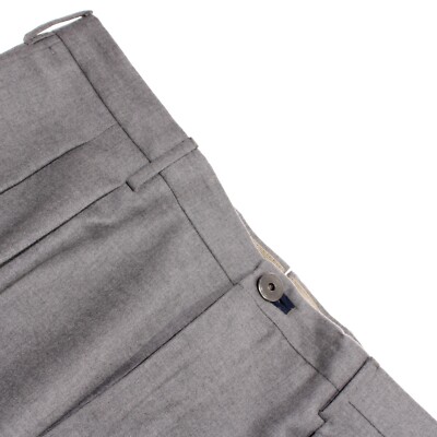 Incotex NWT Dress Pants Size 50R (US 34) Carrot Fit Super 100's Gray 100% Wool