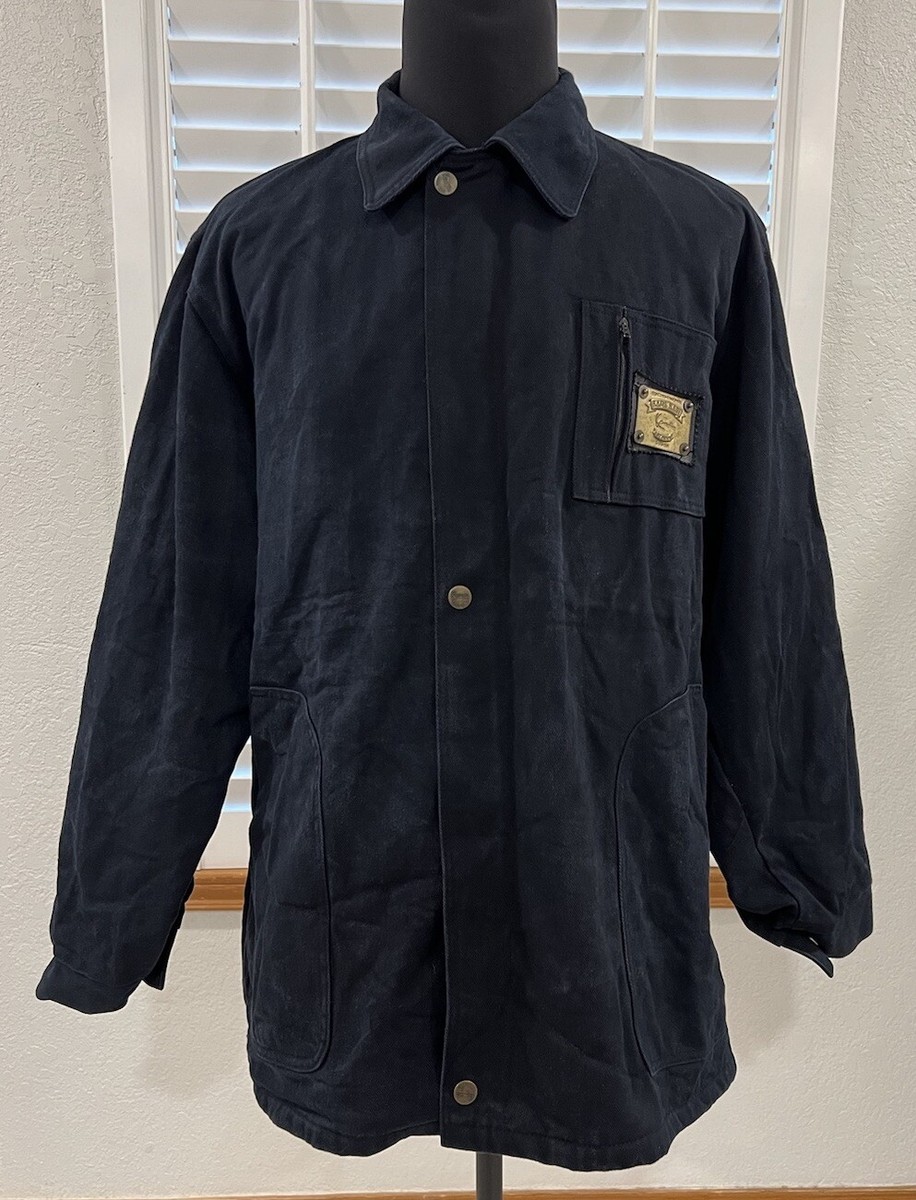 Vtg 90s Y2K Mens XL Karl Kani Jeans Black Denim Wool Lined Hip Hop