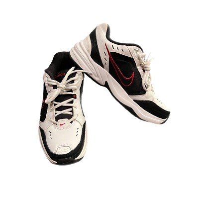 Nike Air Monarch IV White Red Black Shoes (416355-101) Men display picture 1