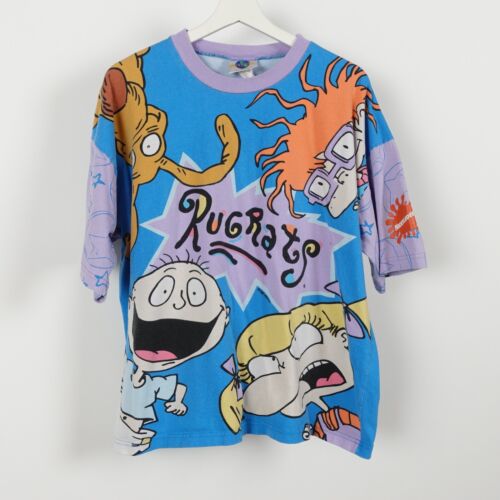 Camiseta Promocional TV Rugrats Vintage Años 90 1995 Impresión Completa L XL Universal Studios