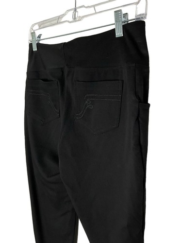 Women with Control St. Tropez Twill Leggings Pockets Black Petite Size 4 New - Picture 6 of 8