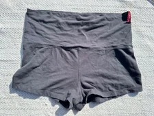 Active USA Shorts Womens Medium Gray Mid Rise Compression Activewear Logo