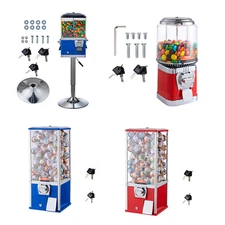 25/17/21"H Gumball Machine Vending Coin Bank Vintage Gumballs Dispenser
