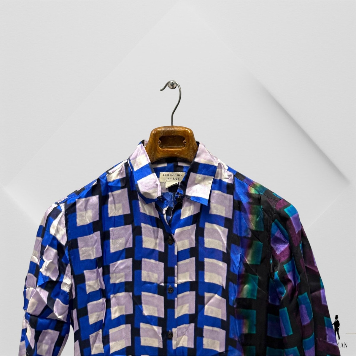 Dries Van Noten SS21 Len Lye Abstract Print Shirt Size Dries Van Noten SS21 Len Lye Abstract Print Shirt Size