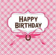 Heart My Horse Farm Animal Pink Cute Kids Birthday Party Paper Luncheon Napkins