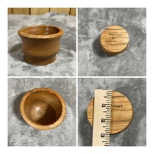 Artisan Made Turned Wood Bowl Honey Locust 3.5 X 2.75 Signed