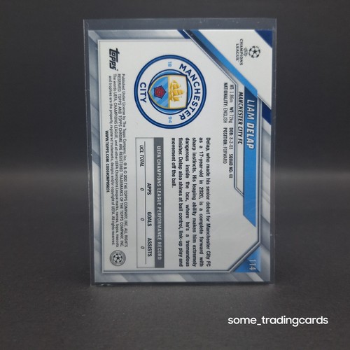 Topps Chrome UCL 2021/22 114 Liam Delap RC Manchester City - Foto 2 di 2