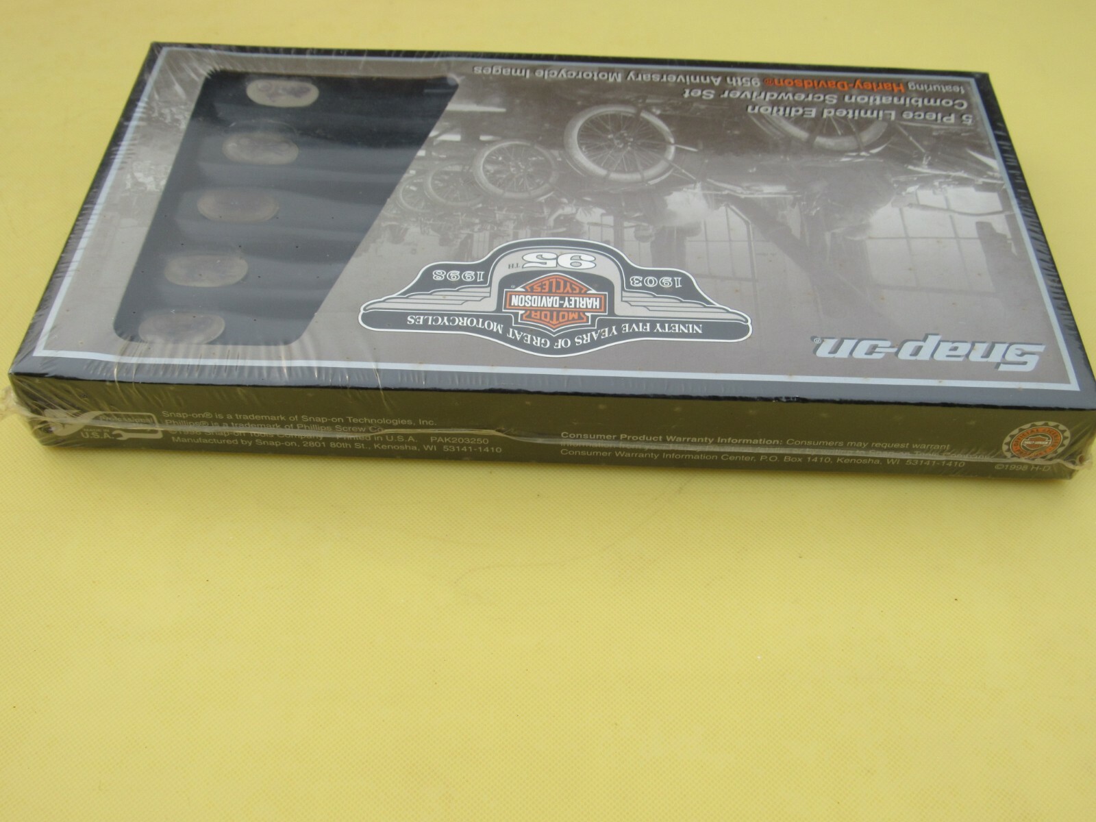 SNAP ON SDDX50HDX HARLEY DAVIDSON MOTORCYCLE IMAGE 5 PC SCREWDRIVER SET