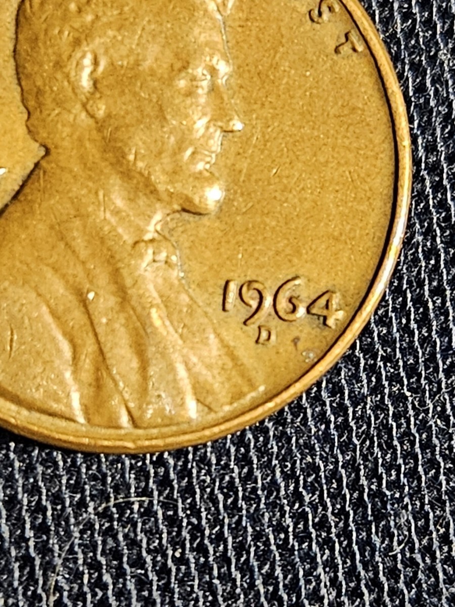 1964 D Penny Errors, Close AM, 