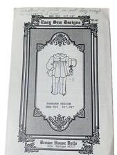 Easy Sew Designs Doll Clothing Pattern BHD 555 21"-22" By Brown House Dolls 1970