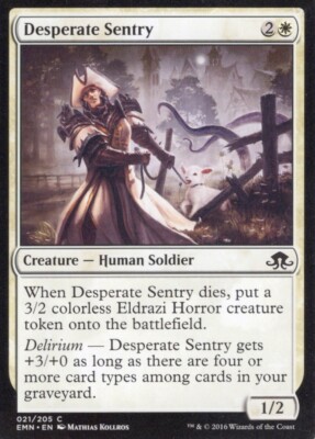 DESPERATE SENTRY 021/205 ELDRITCH MOON MTG MAGIC LP
