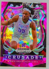 Precious Achiuwa RC 2020-21 Prizm Draft Picks Pink Ice Crusade Rookie Card #88