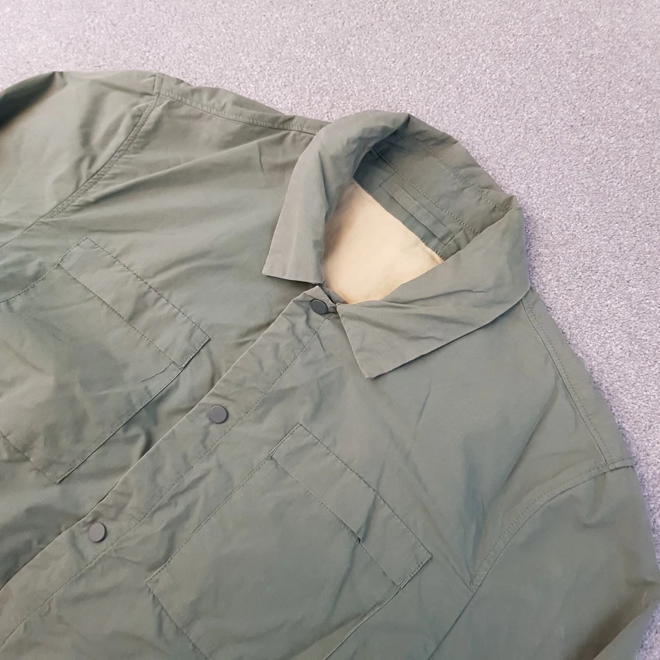 Chaqueta Select Homme Para Hombres Mediana Verde Tareas Sobrecamisa Utilidad Trabajador Campo Snap Foto 2 de 4