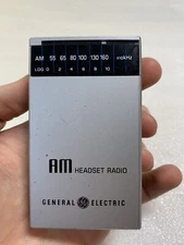 Rare Vintage Portable General Electric AM Radio GE 7-1110A AM Headset Radio 