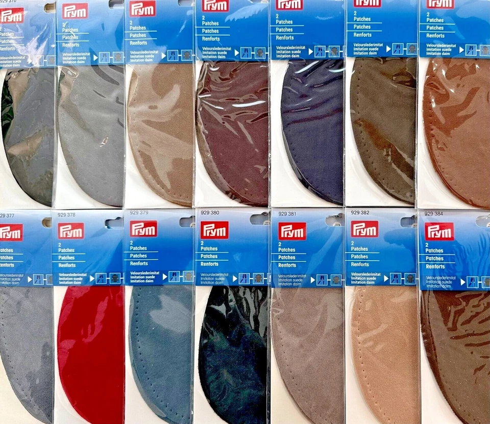 Prym 2 Stück Velours Leder Imitat Patches Flicken 10x14cm 15 Farben aufbügeln