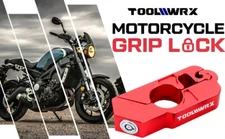 ToolWrx Motorcycle Handlebar Grip Lock Anti Theft Brake Lock with 2 Keys