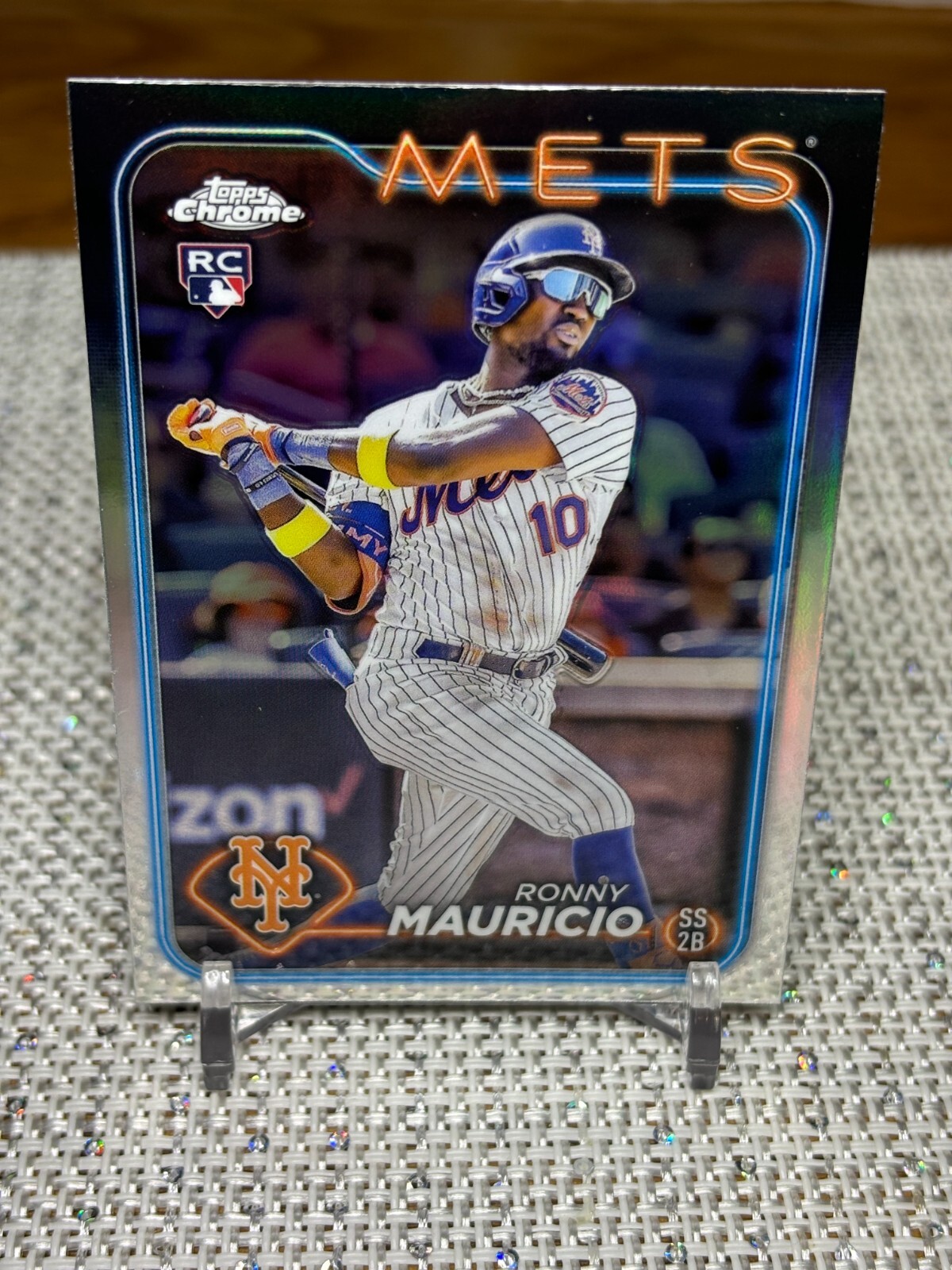 2024 Topps Chrome #28 Ronny Mauricio RC (Refractor) New York Mets