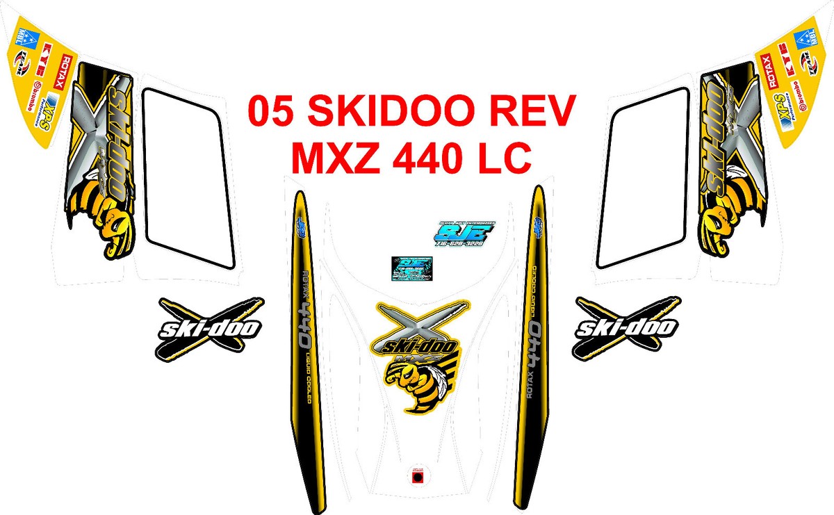 SKI DOO SNOWMOBILE WRAP REV MXZ 440 X LC, 05 FACTORY REPRODUCTION