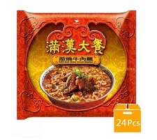 24 Pcs  - Uni-President Chili Beef Favor Instant Noodle 台灣 統一滿漢大餐 蔥燒牛肉麵 (24包)