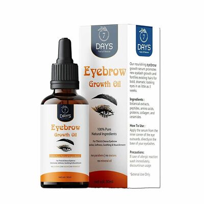 7 Days Organic Eyebrow & Eyelash Growth Oil Serum With Castor, Onion Oil 30ml